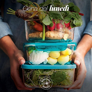 Hộp thủy tinh chữ nhật Frigoverre 1.1L – Kín hơi, cất trữ thực phẩm trong ngăn đông – Bormioli Rocco, Italy