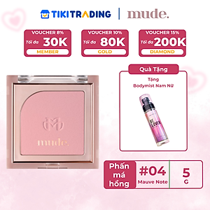 Phấn Má Hồng Mịn Lì Kiềm Dầu Chuẩn Màu mude Flutter Blusher (5g)