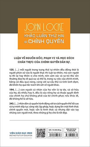 Khảo Luận Thứ Hai Về Chính Quyền (Two Treatises of Government) - John Locke - IRED Books