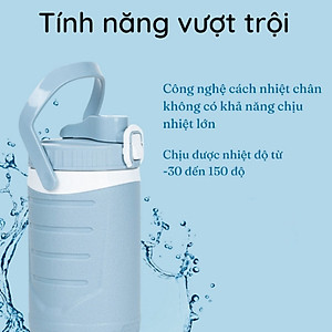 Bình Đựng Nước , Bình Giữ Nhiệt 1 Lít Việt Nhật Nắp Bật Và Quai Xách , Sản Xuất Theo Tiêu Chuẩn Châu Âu An Toàn Tuyệt Đối Cho Người Dùng - Hàng Việt Nam