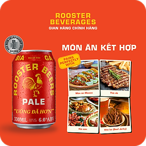 Thùng Rooster Beers Pale (Bia Gà) 24 Lon (330ml/Lon)