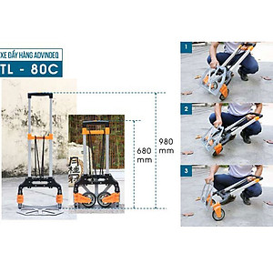 Xe Đẩy Hàng 2 Bánh Rút Gọn ADVINDEQ TL-80C (80kg) - Hàng Chính Hãng