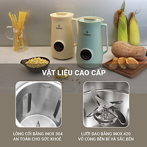 Máy Làm Sữa Hạt Cao Cấp Kalpen Mini 0.6L, Máy Xay Nấu Đậu Nành Đa Năng, Công Suất 750W - Hàng chính hãng
