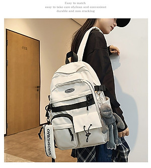 Balo thời trang phong cách Hàn Quốc dày dặn chống thấm nước dùng cho đi học, đi chơi - BEE GEE – BLTT9146