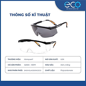 Kính bảo hộ chống bụi, Chống tia UV Sperian S200A cản bụi khi đi ngoài đường