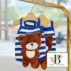 ÁO DÂY PHOM CROPTOP GẤU CUTE CHO THÚ CƯNG CHÓ MÈO