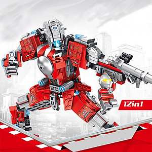 Đặc tính sản phẩm Đồ Chơi Lắp Ráp Trẻ Em Robot Sieeu Nhân 12 trong 1 - Bằng nhựa ABS an toàn