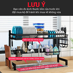 Kệ Để Bát Thông Minh, Giá Kệ Để Chén Bát Đũa Đa Năng Chọn Size (65/85/95/125cm – 1 tầng/2 tầng) – Thép Carbon Không Gỉ - Sơn Tĩnh Điện Cao Cấp Siêu Bền – Chống Bám Bụi Chính Hãng MINIIN