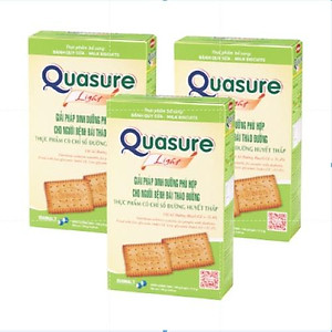 Combo 10 hộp bánh quy quasure light sữa hộp 140 gram Bibica