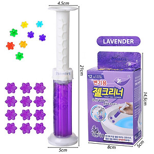 Gel Thơm Bồn Cầu Hoa Khử Mùi Toilet Nhà Vệ Sinh 6 Mùi Hương Thiên Nhiên Ống Bơm 12 Bông
