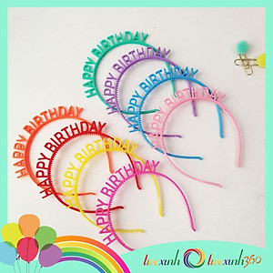 Cài tóc sinh nhật chữ Happy Birthday nhiều màu