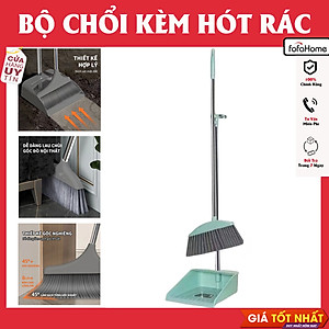 Chổi Quét Nhà Gấp Gọn Thông Minh Kèm Hót Rác Cán Dài 2 Trong 1 Đa Năng. Xoay 180 Độ Quét Sạch Mọi Ngóc Ngách Trong Nhà