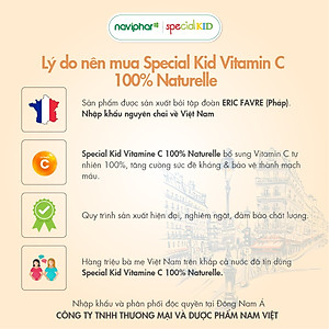 TPBVSK Special Kid Vitamine C 100% Naturelle - Siro bổ sung Vitamine C hữu cơ tự nhiên, tăng cường sức đề kháng (125ml) [Nhập khẩu Pháp]