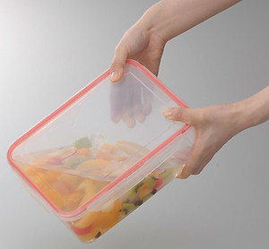 Bộ 06 hộp thực phẩm inomata (700ml, 1300ml, 2300ml, 1300ml, 730ml, 1300ml) có khóa nắp 4 chiều - hàng nội địa Nhật Bản 