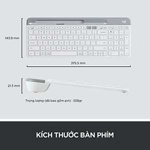 Bàn Phím Không Dây Bluetooth Logitech K580 - Hàng Chính Hãng