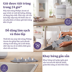 Máy tiệt trùng bình sữa và sấy khô Philips Avent Starlight plus 293.00