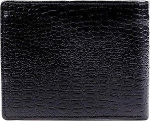 Ví Nam Vân Cá Sấu Huy Hoàng HT2111 (12.5 x 10 cm) - Đen