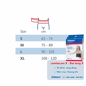 Đai lưng chấn thương cao cấp Actimove Lombacare X