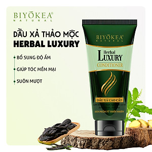 Dầu xả bồ kết thảo dược, kích thích mọc tóc, dưỡng tóc, ngừa xơ rối, phục hồi tóc suôn mượt Herbal Luxury Biyokea 320ml