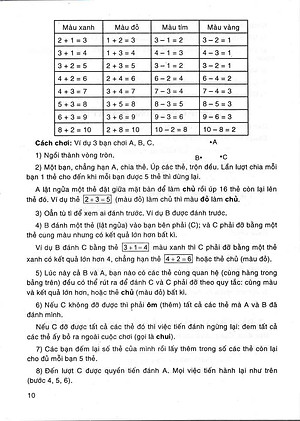 Sách 72 Trò Chơi Toán Lớp 1 (Tái Bản)