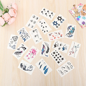 530 Hình Xăm Dán Tattoo Nam Thần Chết Mặt Trời Chữ Cái Vết Thương