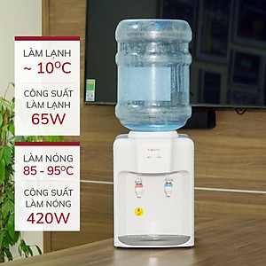 Cây nước nóng lạnh để bàn mini FUJIHOME, máy nước uống nóng lạnh mini tiết kiệm điện - Hàng chính hãng