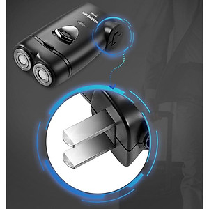 Máy Cạo Râu Sạc Điện 2 Lưỡi Poree PS187 Có Chứ Năng Tự Mài Miễn Thay Lưỡi