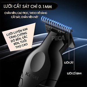 Tông đơ chấn viền Kemei KM-2299 lưỡi cắt mạ carbon cao cấp công suất 5W - Chính hãng