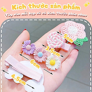 Set 14 kẹp tóc mái nhiều màu dễ thương cho bạn gái