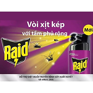 Combo 2 Bình Xịt Côn Trùng RAID  Hương Lavender 520ml