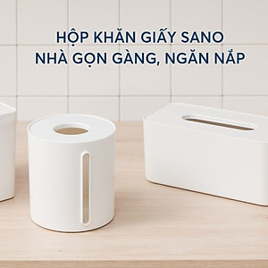 Hộp Đựng Khăn Giấy Chữ Nhật, Tròn Siêu Sang INOCHI chất lượng Nhật Bản - Tặng kèm khăn lau PaKaSa