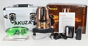 Máy cân bằng tia laser AKUZA AK-1102 Pro Max 5 tia xanh siêu sáng, tặng kèm chân máy