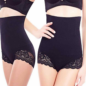 QUẦN GEN NỊT BỤNG VIỀN REN VÁY CẠP CAO CHỐNG CUỘN