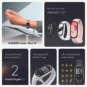 Vòng Đeo Tay Thông Minh Xiaomi Mi Band 10 - Bản Quốc Tế - Hàng Chính Hãng