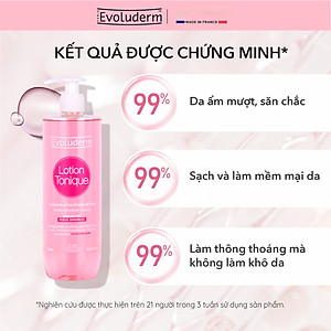 Nước hoa hồng dưỡng ẩm và làm sạch cho da nhạy cảm Evoluderm Lotion Tonique 500ml
