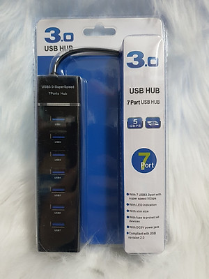 Hub chia 7 cổng USB, usb Hub tốc độ 3.0 - Hàng chính hãng