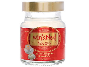 (Thùng 06 hộp )Yến Sào win'sNest Tổ Yến Chưng Sẵn 20% Đường Phèn (6 Lọ/Hộp) kèm túi
