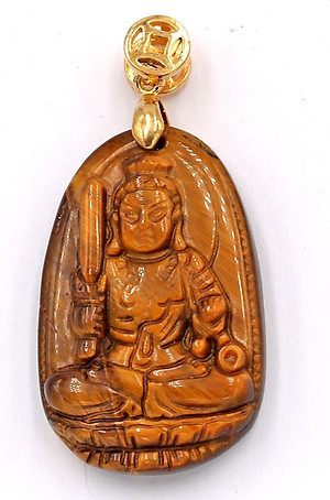 Mặt Phật Bất động minh vương đá mắt hổ 3.8cm