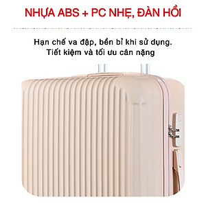Vali Du Lịch Cao Cấp Size 24inch - Bảo Hành 5 Năm  KS-T01 - Xanh lam nhạt