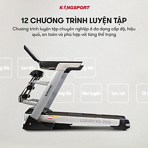 Máy chạy bộ tại nhà KingSport Luxury KS-2050 Đa Năng Có Chức Nâng Dốc Tự Động, Kèm Theo Đai Massage Và Thanh Gập Bụng