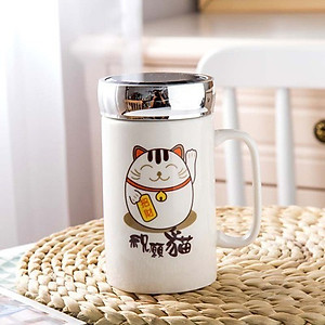 Ly Sứ Uống Nước Giữ Nhiệt Có Nắp Tráng Gương Cao Cấp, Cốc Giữ Nhiệt Họa Tiết Đáng Yêu Cho Bé - Chính hãng MINIIN (Giao mẫu ngẫu nhiên)