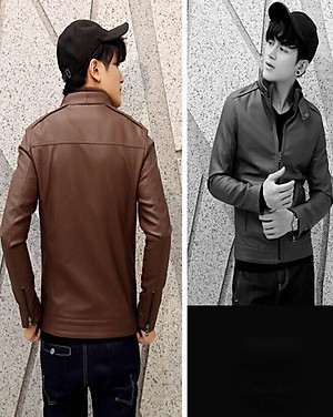 Áo Khoác Da Nam Lót Lông Simple Cao Cấp KD06 