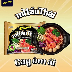 Mì Lẩu Thái Koreno Hương vị Chua Cay lốc 5 gói x 74g
