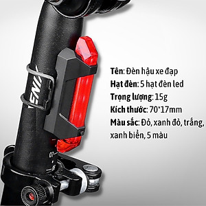Đèn hậu xe đạp thể thao loại mới cao cấp,đèn xe đạp hậu led gắn sau xe cảnh báo an toàn có thể sạc lại(kèm dây sạc usb), Đèn xe đạp hậu LED thể thao, đèn hậu xe đạp siêu sáng - Hàng chính hãng dododios