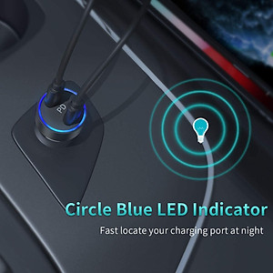 Củ Sạc Điện Thoại Ô Tô 40W 2 Cổng Type C Tối Đa 20W CHOETECH C0054 - Hàng Chính Hãng