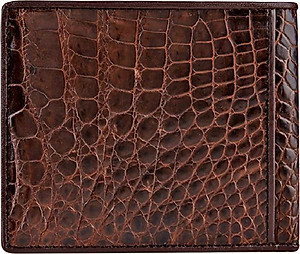 Ví Nam Da Cá Sấu Huy Hoàng HT2245 (12.5 x 10 cm) - Nâu Đỏ