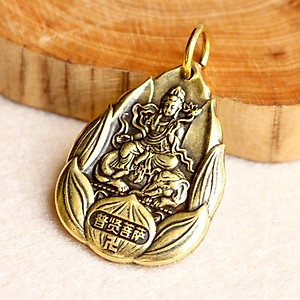 Dây chuyền mặt Phật Bản Mệnh hoa sen bằng đồng - MV02