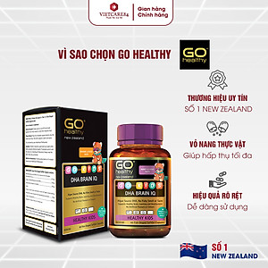 Viên Nhai Bổ Sung DHA Cho Bé New Zealand Go Kids DHA Brain IQ 60 Viên | Phát Triển Não Bộ - Thị Giác - Nhập Khẩu Chính Hãng