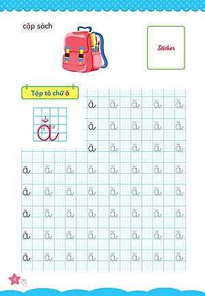 Sách Cùng Khủng Long Học Nét Cơ Bản Quyển 3 (Chữ Cái Đầu Tiên) Bé Trai