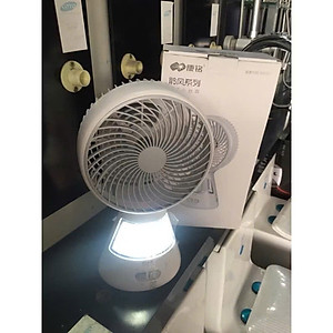 Quạt Tích Điện 3 Chế Độ, Kèm Đèn LED Siêu Sáng, Pin Dùng 3-5h Tùy Tốc Độ - HÀNG CHÍNH HÃNG MINIIN